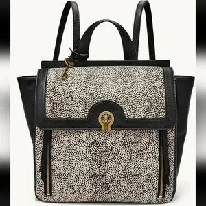 Fossil | Bags | Fossil Amelia White Cheetah Black Leather  display picture 2